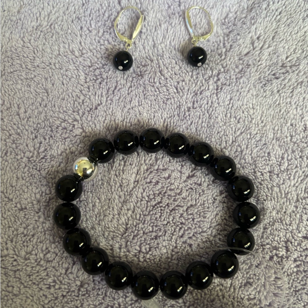 Kohl's Black Beaded Bracelet
